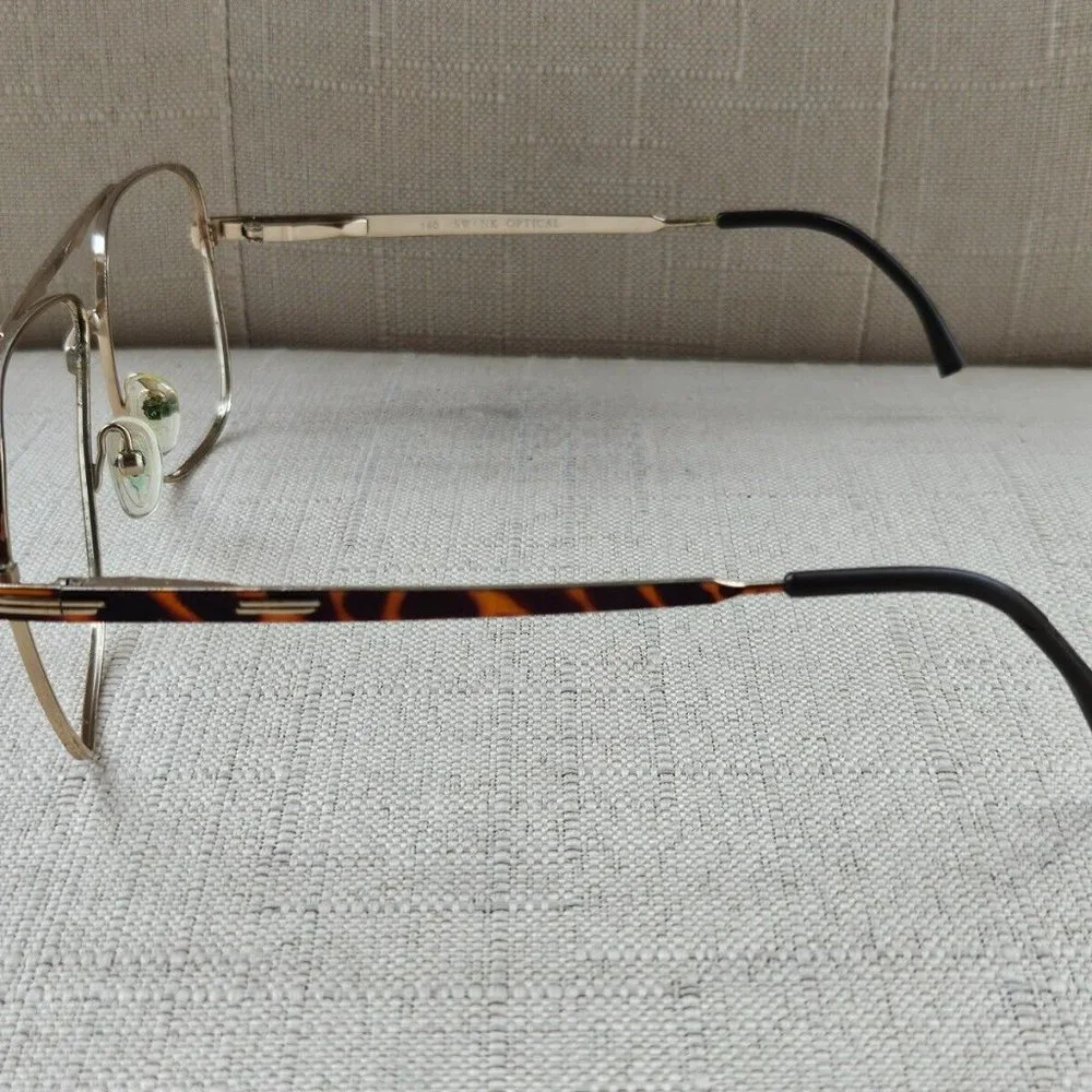 Swank Optical Vintage Men Eyeglasses Gold Tone KODIAK 58[]16 140 Glasses - Picture 7 of 11